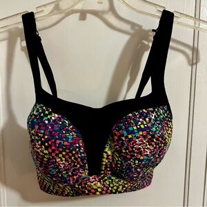 Panache Black and Multicolor Women's Bra